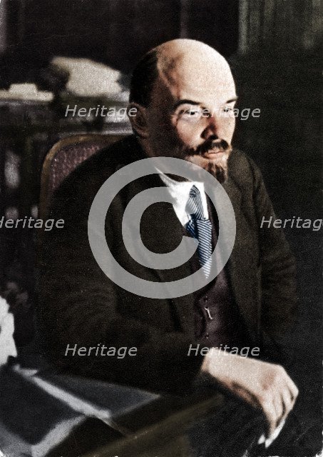 'Vladimir Ilich Lenin, Russian Bolshevik leader, 28th November', 1921. Artist: Unknown.