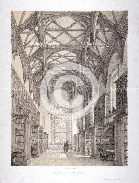 Interior view of the library, Lincoln's Inn, Holborn, London, c1850. Artist: Day & Haghe