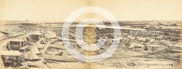 Interior of Pehtang Fort Showing Probyn's Horse, August 1, 1860, 1860. Creator: Felice Beato.