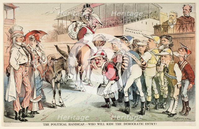 The Political Handicap, from Puck, n.d. Creator: Joseph Keppler.