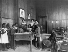 Thanksgiving Day lesson at Whittier, 1899 or 1900. Creator: Frances Benjamin Johnston.