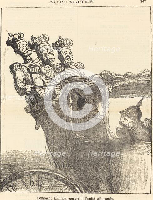 Comment Bismarck comprend l'unité allemande, 1870. Creator: Honore Daumier.