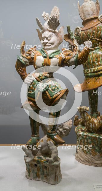Armored Guardian King (Tianwang) Trampling Demon, Tang dynasty, first half of 8th century. Creator: Unknown.