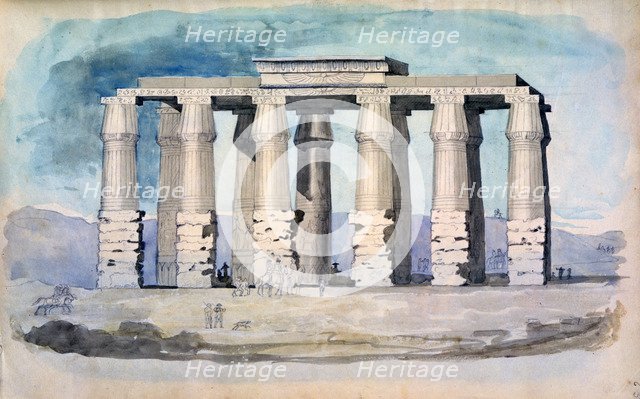 Ancient Egyptian temple, Egypt, 19th century. Artist: CH Smith