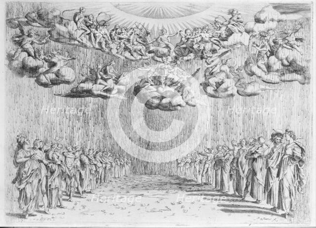 Design for the Stage for 'Intermedio 6', from an Album with Plates documenting the Fe..., 1589-1592. Creator: Epifanio d'Alfiano.