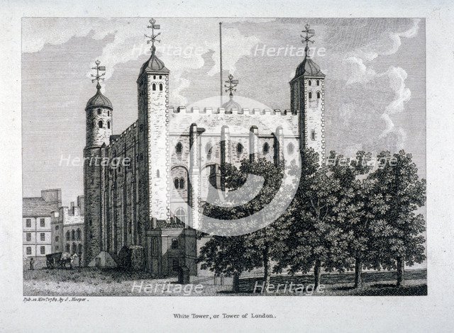 View of the White Tower, Tower of London, 1784. Artist: Anon