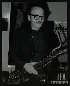American baritone saxophonist Pepper Adams at the Newport Jazz Festival, Middlesbrough, July 1978. Artist: Denis Williams