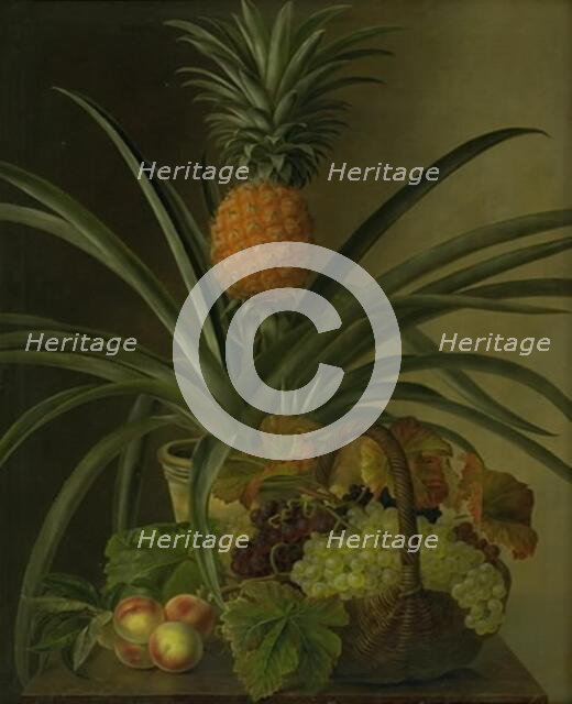 A pineapple and other fruits, 1832. Creator: Johan Laurentz Jensen.