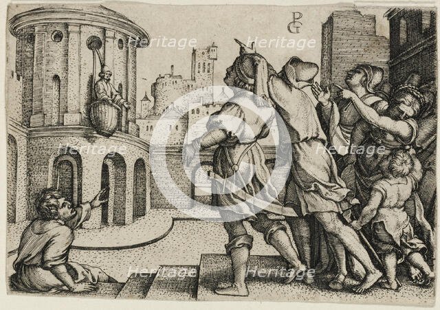 Virgil Suspended in a Basket, copy, 1541/1600. Creator: Unknown.