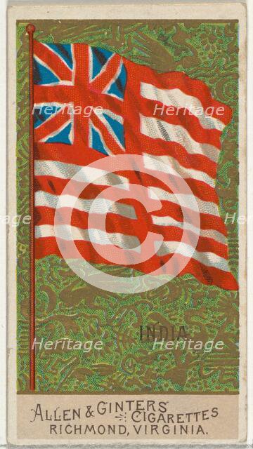 India, from Flags of All Nations, Series 2 (N10) for Allen & Ginter Cigarettes Brands, 1890., Creator: Allen & Ginter.