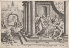 The Plague of Frogs, c.1585. Creator: Johann Sadeler I.