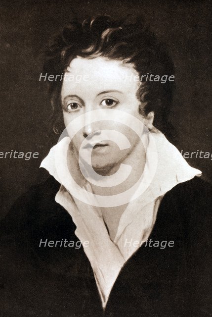 Percy Bysshe Shelley, English romantic poet, 19th century. Artist: Unknown