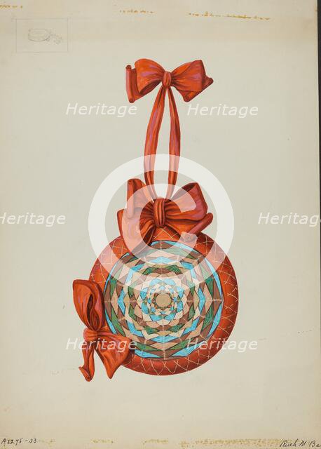 Pincushion, c. 1937. Creator: Ruth M. Barnes.