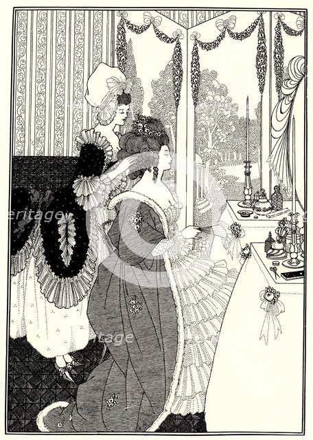 The Toilet (Illustration for The Rape of the Lock by Alexander Pope), 1894. Artist: Beardsley, Aubrey (1872–1898)