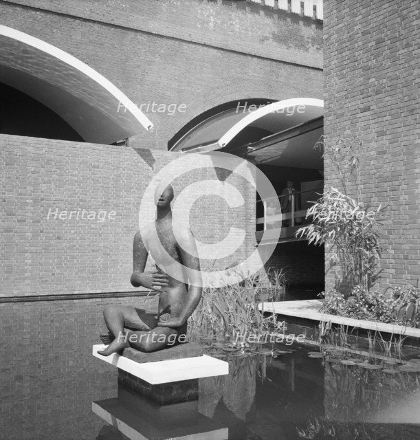 'Orpheus', sculpture by Heinz Henghes, Festival of Britain site, South Bank, Lambeth, London, 1951. Artist: MW Parry.