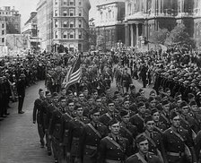 American Troops Marching Through London, 1942. Creator: British Pathe Ltd.