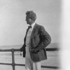 Arnold Genthe at the beach, between 1896 and 1942. Creator: Arnold Genthe.