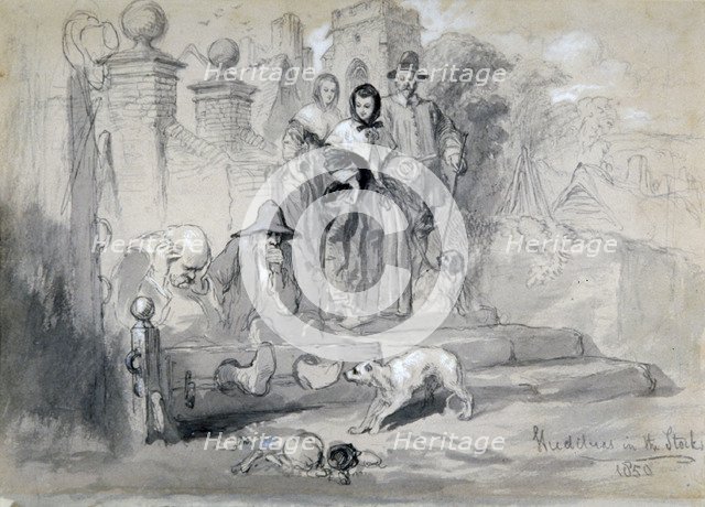 'Hudibras in the Stocks', 1850. Artist: Sir John Gilbert