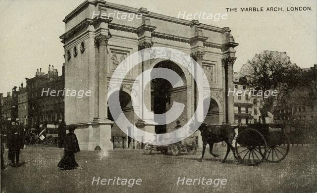 'The Marble Arch, London', late 19th-early 20th century.  Creator: Unknown.