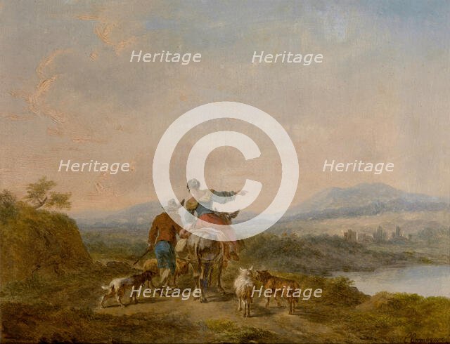 Landscape with Figures, late 18th-early 19th century. Creator: Balthasar Paul Ommeganck.