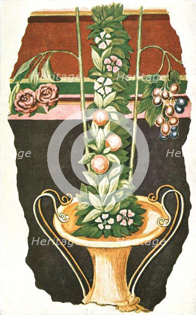 Mural painting in a Roman villa, Commugny, Switzerland, (1928). Creator: Unknown.