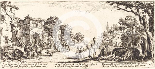 Dying Soldiers by the Roadside, c. 1633. Creator: Jacques Callot.