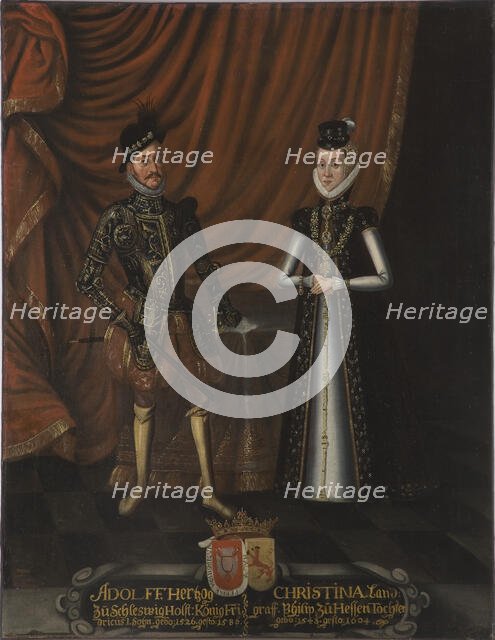 Adolf, 1526-1586, Duke of Holstein, Kristina, 1543-1604, c16th century. Creator: Anon.