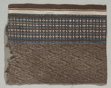 Fragment Composed of Two Fabrics Joined, c. 1100-1400. Creator: Unknown.