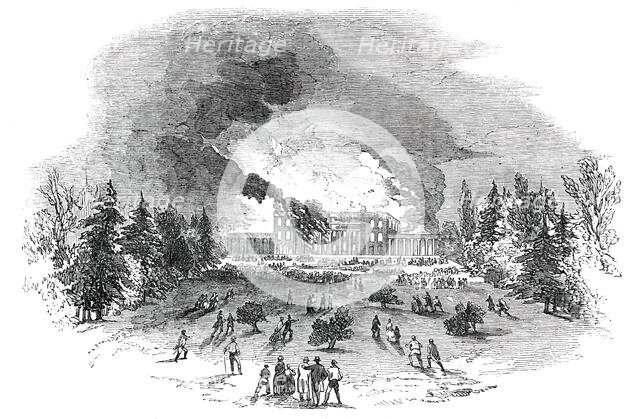 Destruction of Caversham-Park House by Fire, 1850. Creator: Unknown.