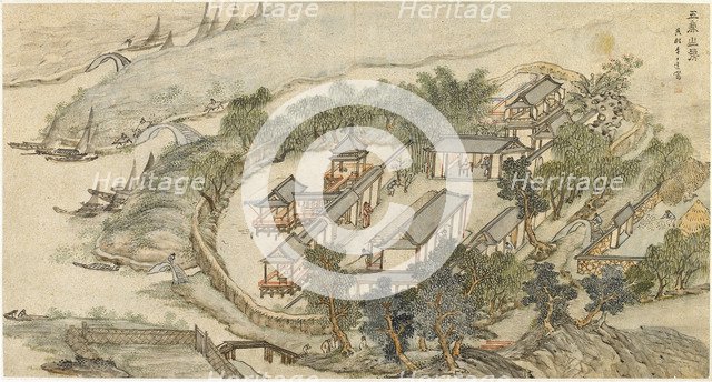 'The Five Deer Hermitage', early 17th century. Artist: Li Shida