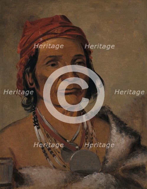 Deep Lake, an Old Chief, 1831. Creator: George Catlin.