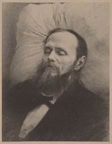 Fyodor Dostoyevsky on the deathbed, 1881.