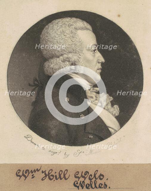 William Hill Wells, 1798-1799. Creator: Charles Balthazar Julien Févret de Saint-Mémin.