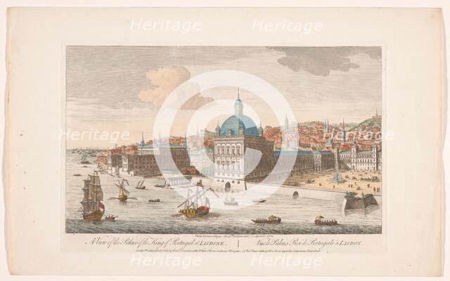 View of the Royal Palace in Lisbon, 1752. Creator: Anon.