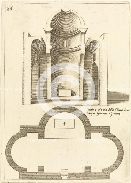 Plan and Elevation of the Church of Saints James and John, 1619. Creator: Jacques Callot.