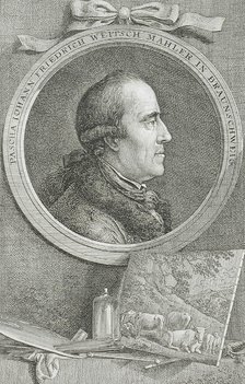 Portrait of Pascha Johann Friedeich Weitsch Mahler in Braunschweig, 1776. Creator: Daniel Nikolaus Chodowiecki.