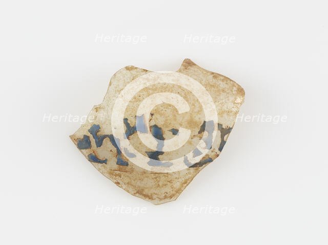 Islamic Glass Fragment, 10th-14th century. Creator: Unknown.