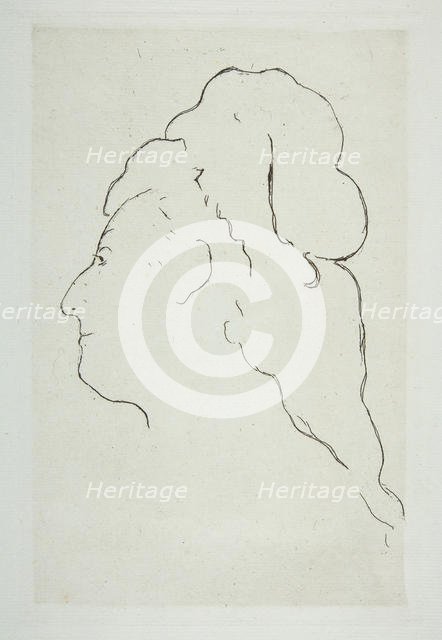 Profile of Eva Gonzales turned to the left, ca. 1870. Creator: Edouard Manet.