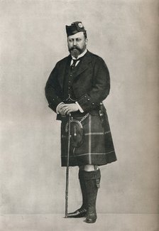 The Prince of Wales in Highland costume, c1886 (1910). Artist: W&D Downey.