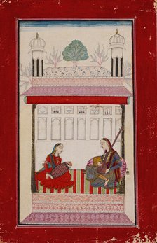Karnati Ragini, Folio from a Ragamala (Garland of Melodies), between c1730 and c1740. Creator: Unknown.