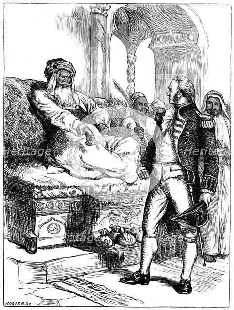 Captain Bainbridge and the Dey of Algiers, 1800 (c1880) Artist: Hooper
