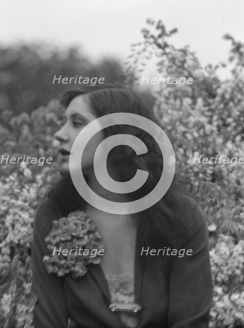 Altman, Ruth, Miss, outdoors, 1928 Creator: Arnold Genthe.