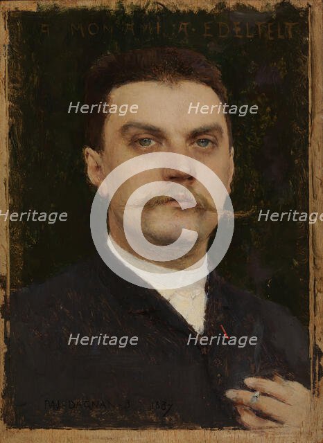 Portrait of Albert Edelfelt, 1887. Creator: Pascal Adolphe Jean Dagnan-Bouveret.