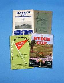 Golf tournament programmes, 1950-61. Artist: Unknown