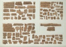 Papyri Fragments, Coptic, 7th century. Creator: Unknown.