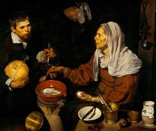 An Old Woman Cooking Eggs, 1618. Creator: Velàzquez, Diego (1599-1660).