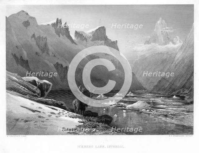 'Iceberg Lake, Isterdal', Norway, mid-late 19th century.Artist: Edward Paxman Brandard