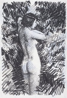 Nude (recto), 1918. Creator: Frederick Childe Hassam.