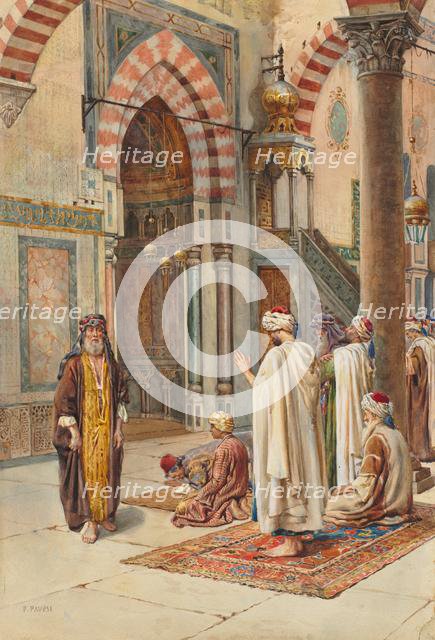 Moslems at Prayer, late 1800s-early 1900s. Creator: P. Pavesi (Italian).