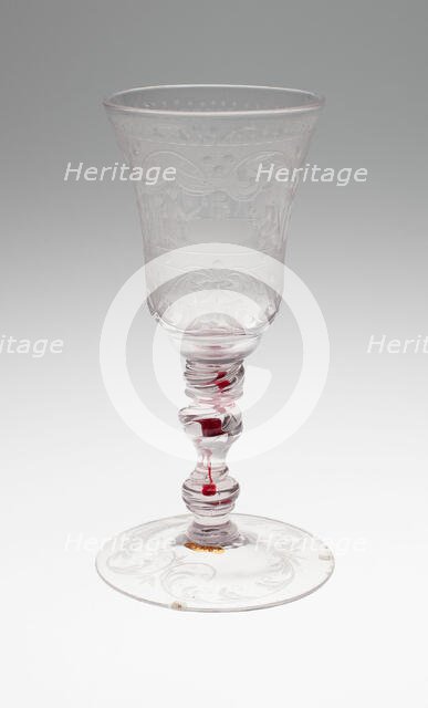 Wine Glass, Bohemia, c. 1730. Creator: Bohemia Glass.